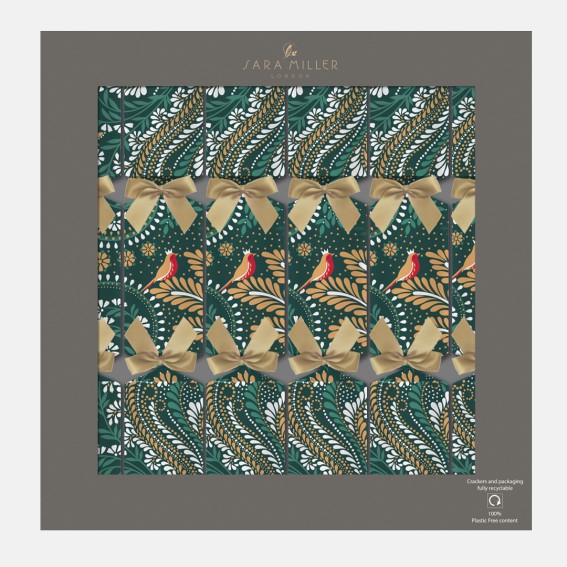 Robin Filigree Deep Emerald Luxury Christmas Crackers