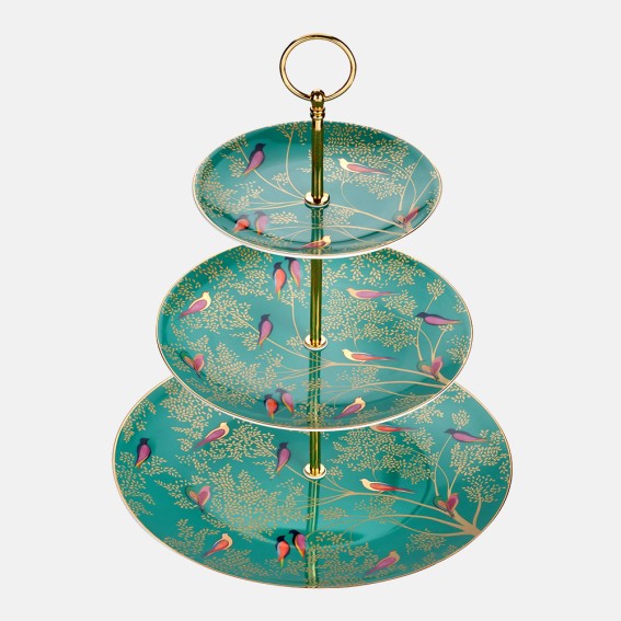 Green Birds 3 Tier Cake Stand