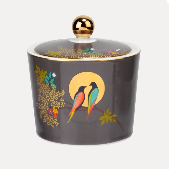 Birds in Moon Sugar Pot