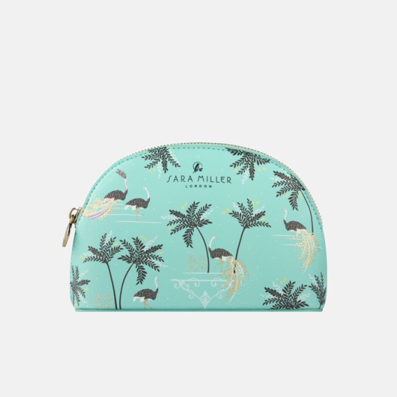 Ostrich & Palms Small Cosmetic Bag