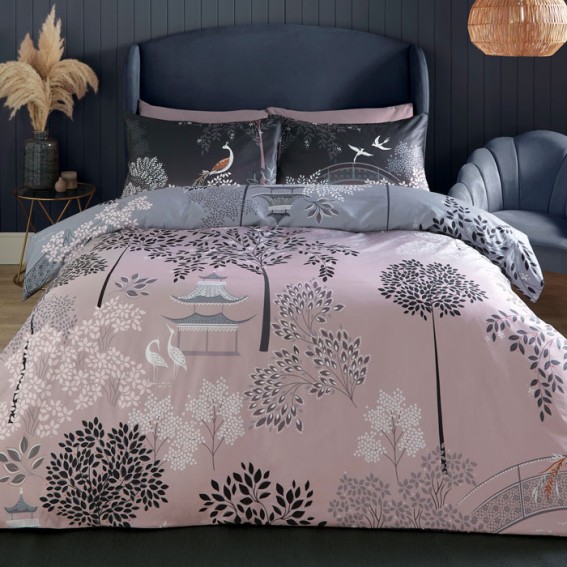 Pagoda Garden Single Duvet Cover & Pillowcase Set