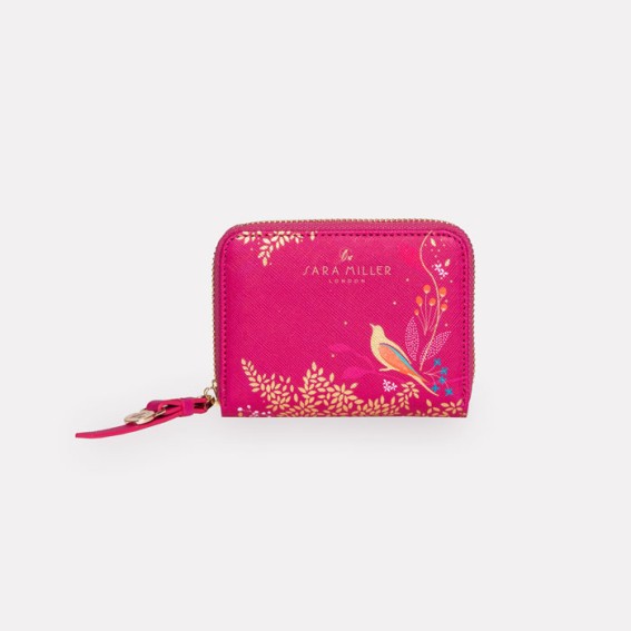 Pink Birds Small Zip Purse