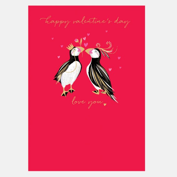 Puffin Pair Valentine Card