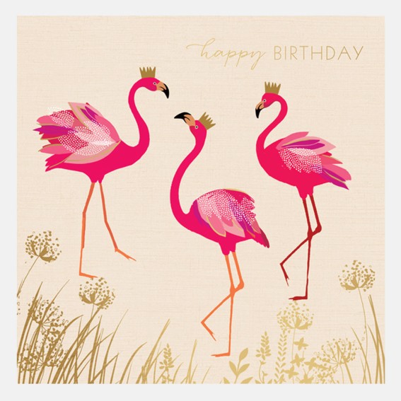 Happy Birthday Flamingos