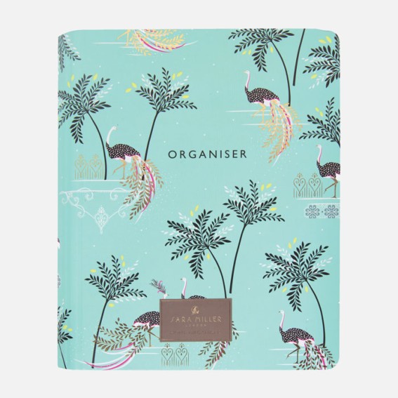 Savannah Ostrich & Palms Organiser - Mint Green