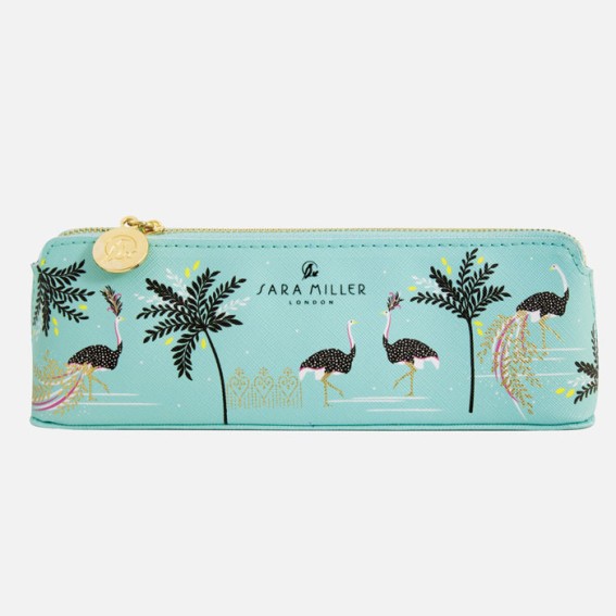 Ostrich & Palms Slim Pencil Case