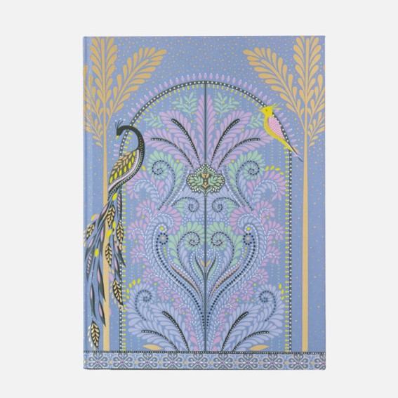 Peacock Filigree A5 Fabric Journal