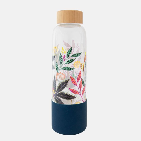 Botanic Paradise Glass Water Bottle