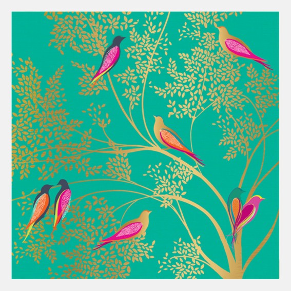 Green Birds Card