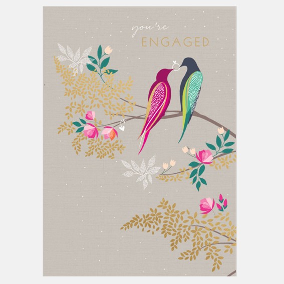 Engaged Birds Card