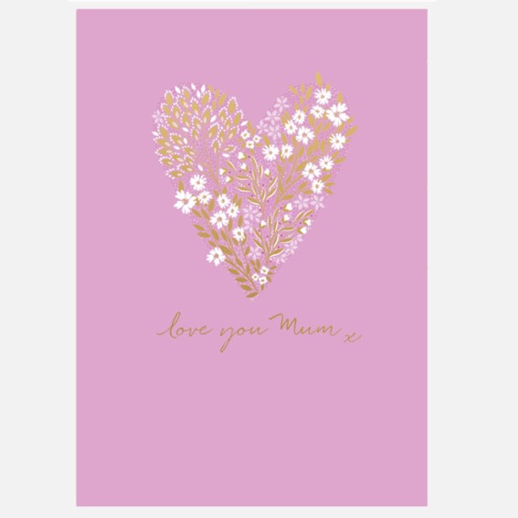 Floral Heart Mother's Day Card