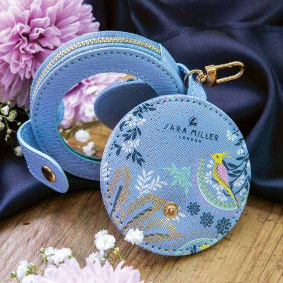 Peacock Filigree Key Ring Pouch & Mirror 