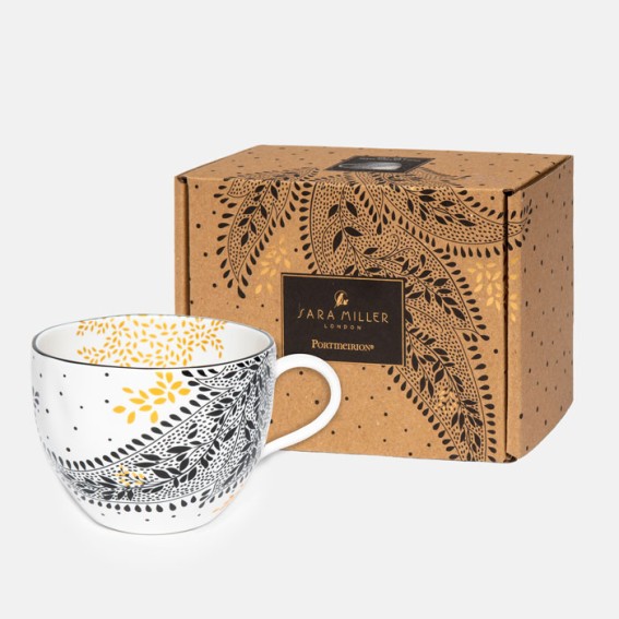 Artisanne Noir Paisley Mug