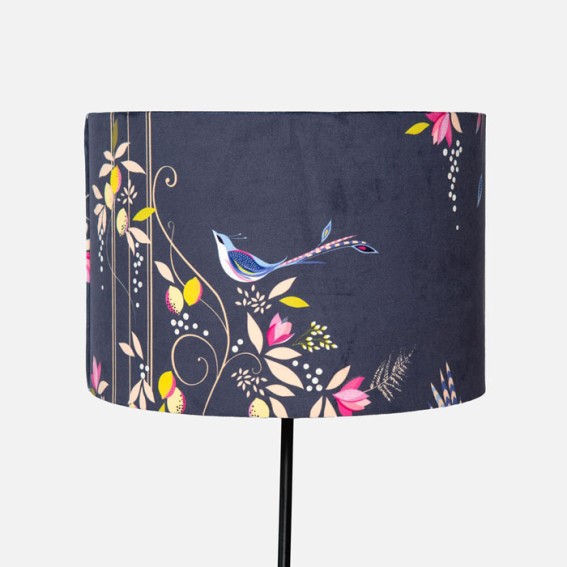 Bird & Gate Deep Navy Velvet Lampshade - Medium