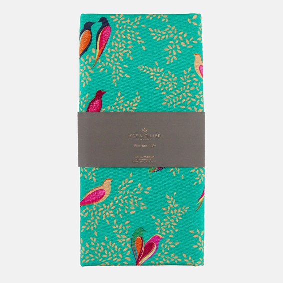 Green Birds Table Runner