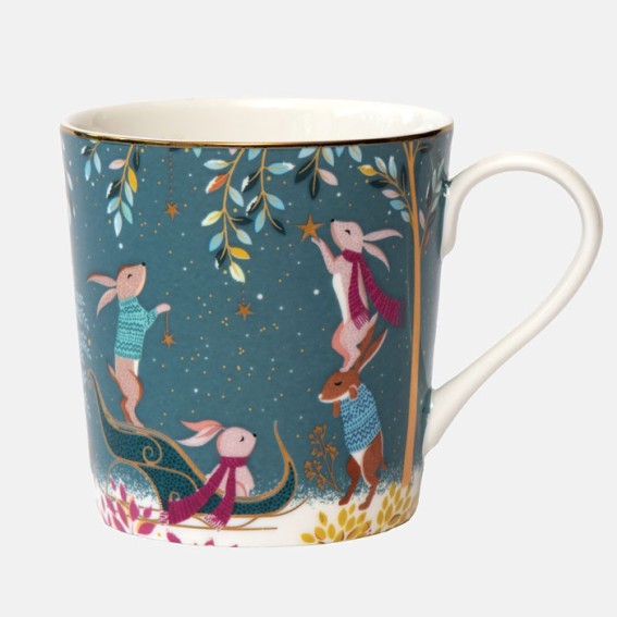 Woodland Tales Rabbit Sleigh Mug