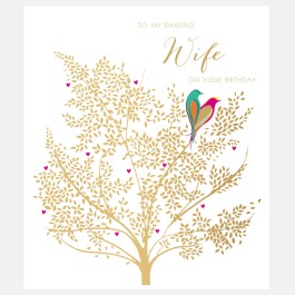 Lovebirds Wife Birthday Card | Sara Miller London