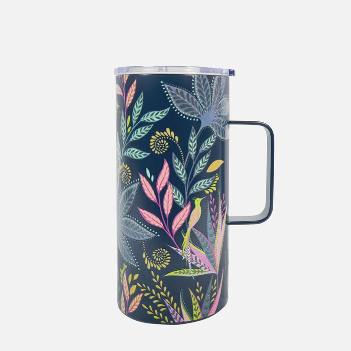 Savannah Botanic Paradise Large Travel Mug - Midnight