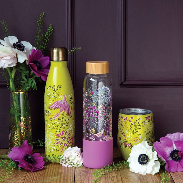 Floral Insulated Drinks Bottle, Luxury Designer Bottle | Sara Miller London