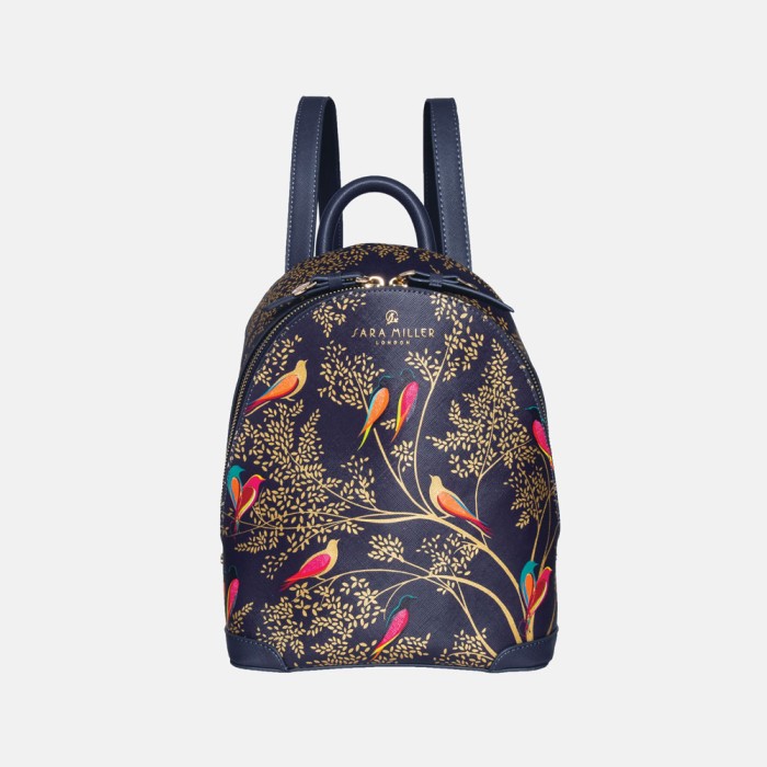 Smokey Blue Birds Mini Backpack